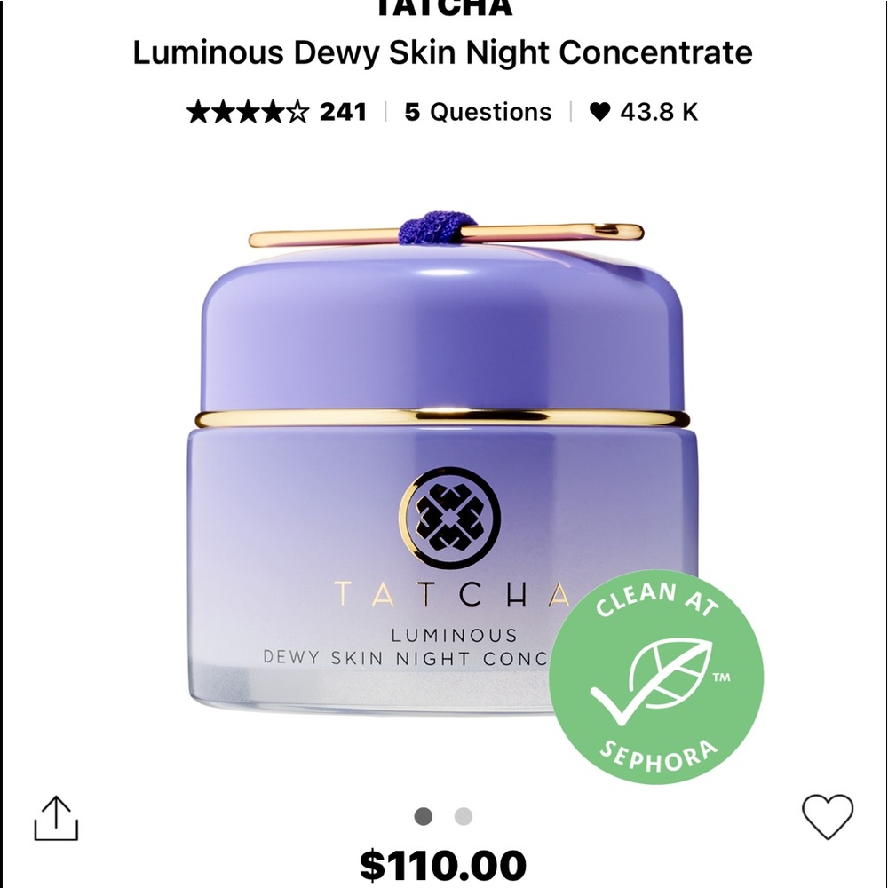 TATCHA Luminous dewy skin night concentrate